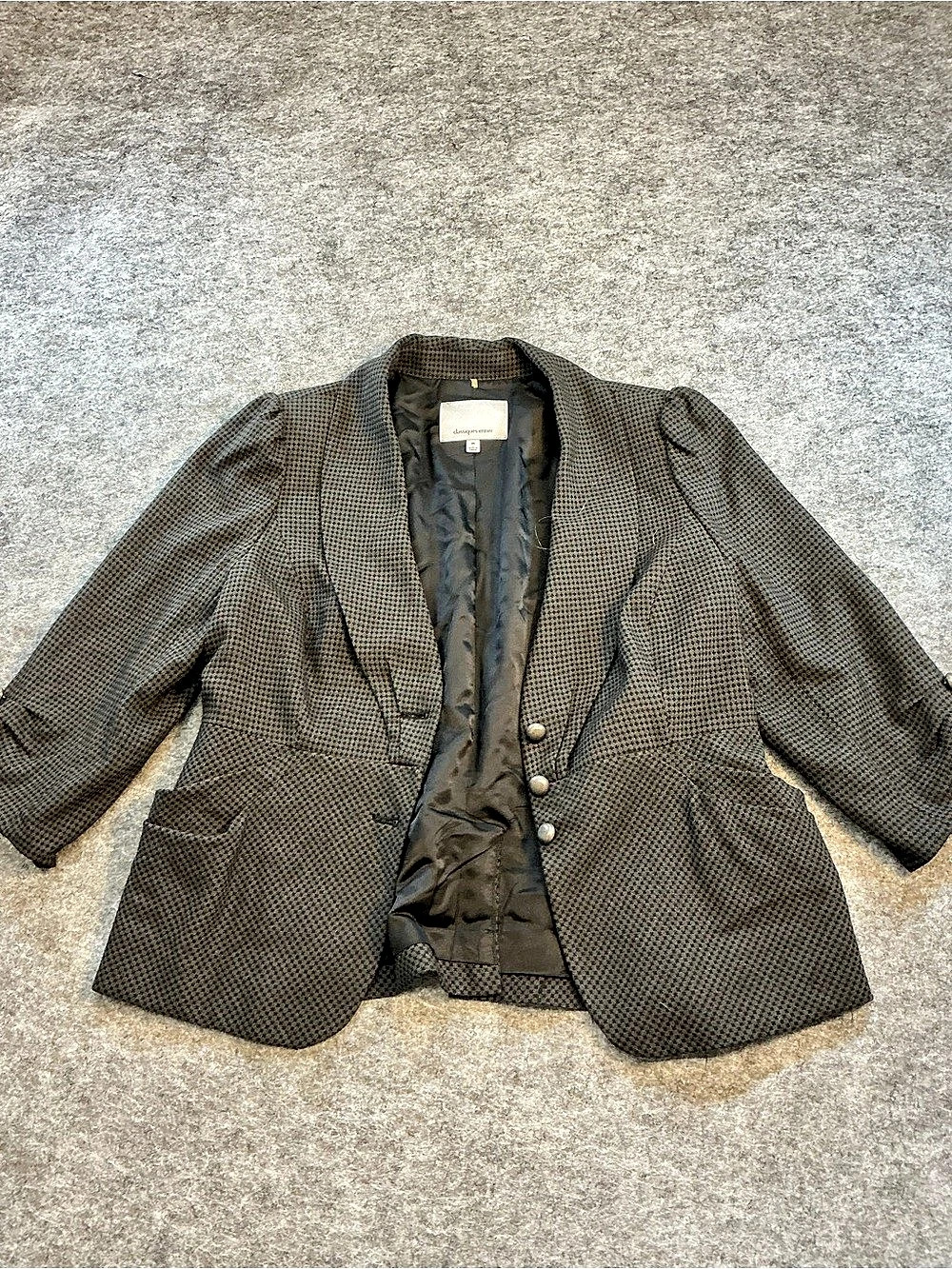 Classiques Entier Houndstooth Blazer in Black & White Size 14
